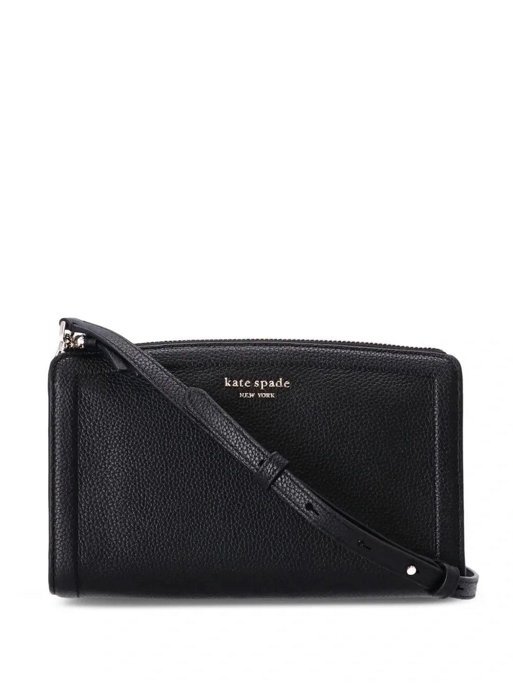 Kate Spade Knott small crossbody clutch in black pebbled leather
